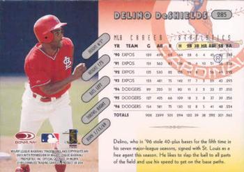 1997 Donruss #285 Delino DeShields Back