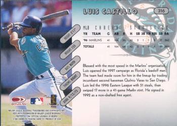 1997 Donruss #316 Luis Castillo Back