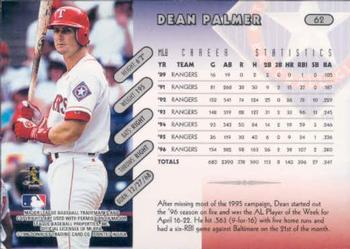 1997 Donruss #62 Dean Palmer Back