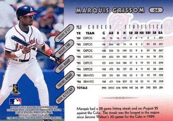 1997 Donruss #64 Marquis Grissom Back
