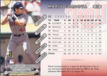 1997 Donruss #68 Marty Cordova Back