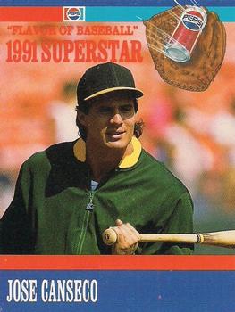 1991 Pepsi Superstars #17 Jose Canseco Front
