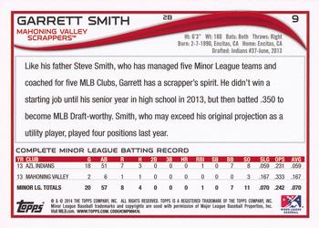 2014 Topps Pro Debut #9 Garrett Smith Back