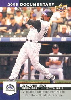 2008 Upper Deck Documentary #2793 Todd Helton Front