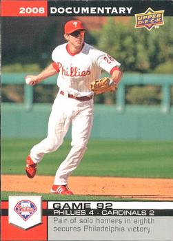 2008 Upper Deck Documentary #2902 Chase Utley Front