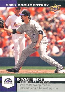 2008 Upper Deck Documentary #3120 Todd Helton Front