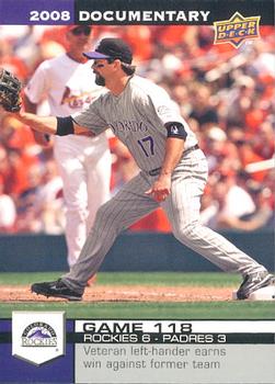2008 Upper Deck Documentary #3480 Todd Helton Front