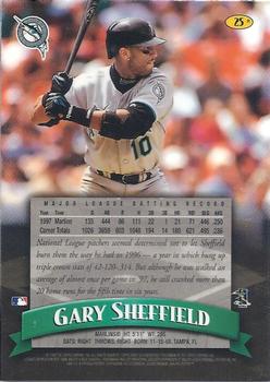 1998 Finest - Refractors #25 Gary Sheffield Back