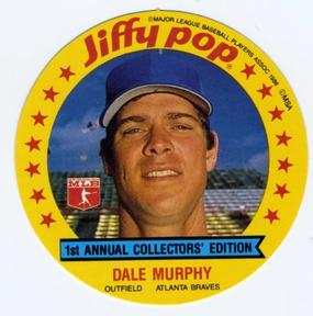1986 Jiffy Pop Discs #16 Dale Murphy Front