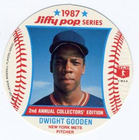 1987 Jiffy Pop Discs #9 Dwight Gooden Front