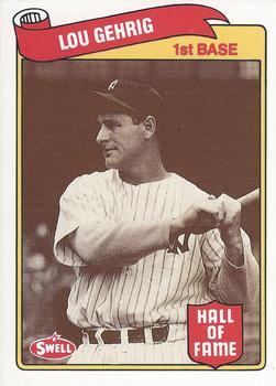 1989 Swell Baseball Greats #25 Lou Gehrig Front