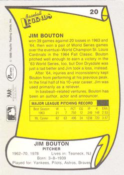 1988 Pacific Legends I #20 Jim Bouton Back
