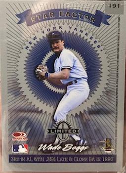 1997 Donruss Limited #191 Wade Boggs Back