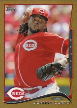 2014 Topps - Gold #16 Johnny Cueto Front