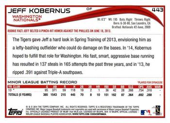 2014 Topps - Red Foil #443 Jeff Kobernus Back