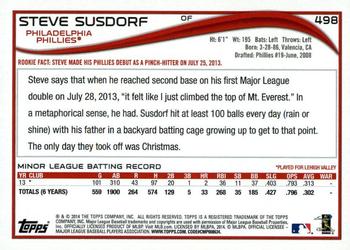 2014 Topps - Red Foil #498 Steve Susdorf Back