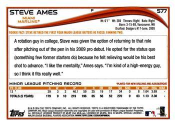 2014 Topps - Blue #577 Steve Ames Back