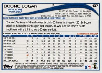 2014 Topps - Green #137 Boone Logan Back
