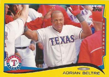 2014 Topps - Yellow #161 Adrian Beltre Front