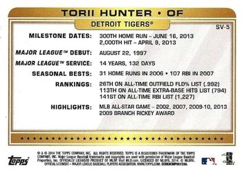 2014 Topps - Super Veteran #SV-5 Torii Hunter Back