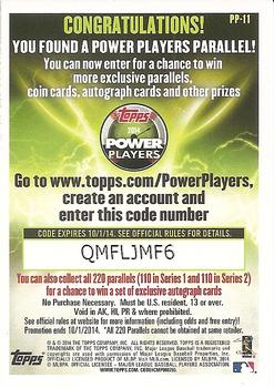 2014 Topps - Power Players #PP-11 Chris Tillman Back