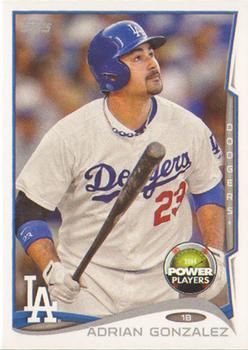 2014 Topps - Power Players #PP-39 Adrian Gonzalez Front