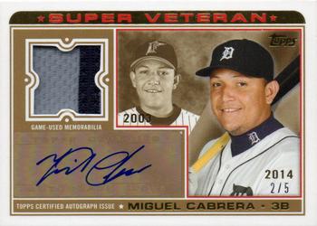 2014 Topps - Super Veteran Autograph Relics #SVAR-MC Miguel Cabrera Front