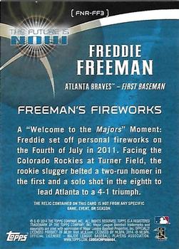 2014 Topps - The Future is Now Relics #FNR-FF3 Freddie Freeman Back