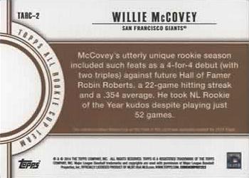 2014 Topps - All Rookie Cup Team Commemorative Vintage #TARC-2 Willie McCovey Back