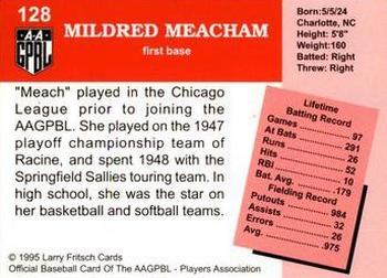 1995 Fritsch AAGPBL Series 1 #128 Mildred Meacham Back
