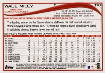 2014 Topps - Red #170 Wade Miley Back