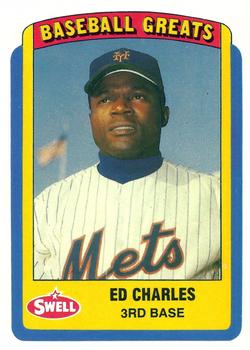 1990 Swell Baseball Greats #123 Ed Charles Front