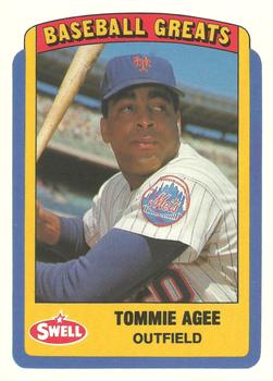 1990 Swell Baseball Greats #19 Tommie Agee Front