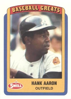 1990 Swell Baseball Greats #2 Hank Aaron Front