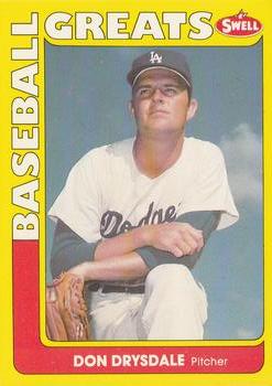 1991 Swell Baseball Greats #26 Don Drysdale Front