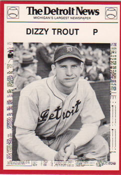 1981 Detroit News Detroit Tigers #113 Dizzy Trout Front