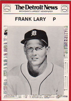 1981 Detroit News Detroit Tigers #125 Frank Lary Front