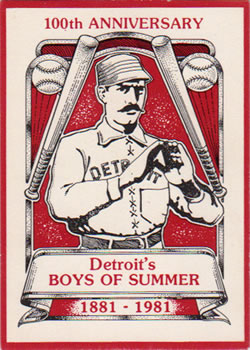 1981 Detroit News Detroit Tigers #1 Detroit's Boys of Summer 100th Anniversary Front