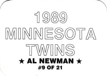 1989 Minnesota Twins (unlicensed) #9 Al Newman Back