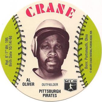 1976 Crane Potato Chips Discs #NNO Al Oliver Front