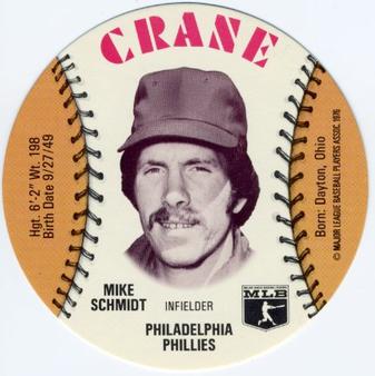 1976 Crane Potato Chips Discs #NNO Mike Schmidt Front