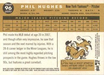 2009 Topps Heritage #96 Phil Hughes Back