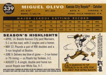 2009 Topps Heritage #339 Miguel Olivo Back
