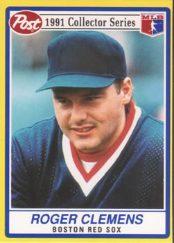 1991 Post Cereal #12 Roger Clemens Front