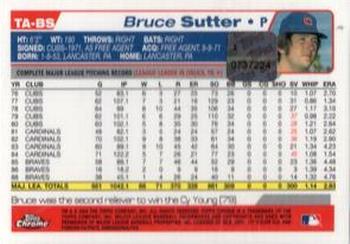 2004 Topps Retired Signature Edition - Autographs #TA-BS Bruce Sutter Back
