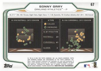 2014 Bowman Chrome #67 Sonny Gray Back