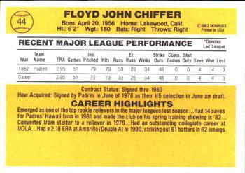 1983 Donruss #44 Floyd Chiffer Back