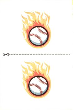2012 Panini Triple Play - Tattoos #1 Flaming Baseball Front