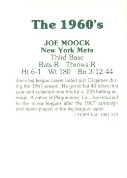 1981 TCMA The 1960's II #340 Joe Moock Back