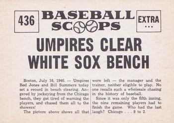 1961 Nu-Cards Baseball Scoops #436 Chicago White Sox Back